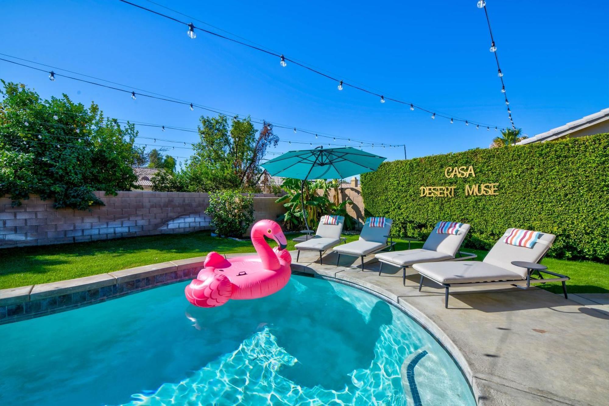 Casa Desert Muse With Heated Pool Spa Firepit Mini Golf And Games インディオ エクステリア 写真